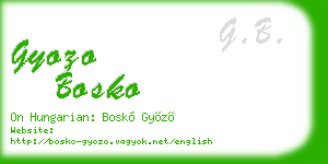 gyozo bosko business card