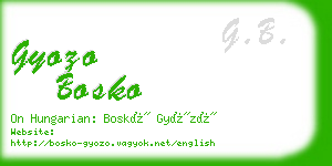 gyozo bosko business card